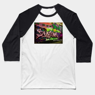 Graffiti Wall Tag Silver Baseball T-Shirt